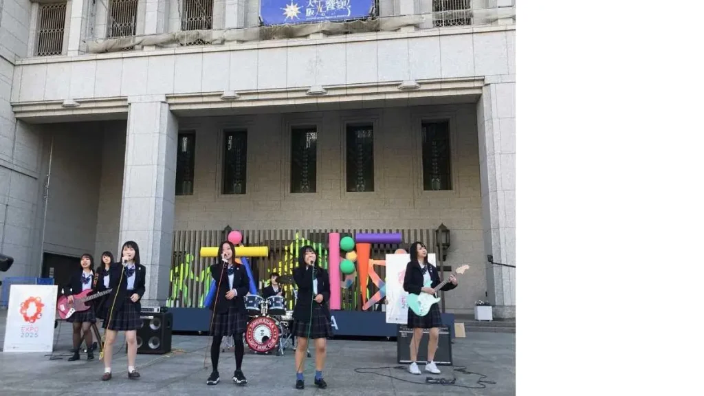 大阪・関西万博をPR するためのオリジナルソング「Yume色OSAKA 」を桜塚高校軽音楽部が披露