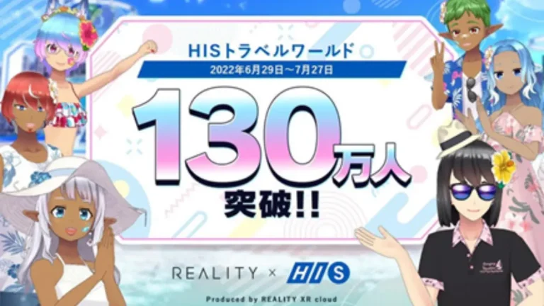 バーチャル支店「HISトラベルワールド」の来場者数が130万人を突破！国内最大級の来場者数を記録