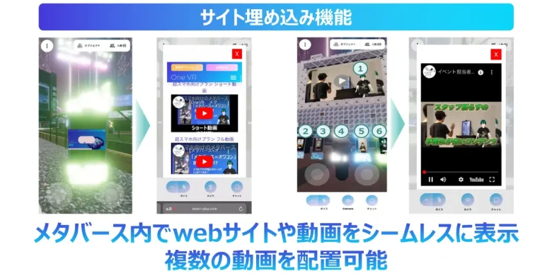 「OneVR」サイト埋め込み機能