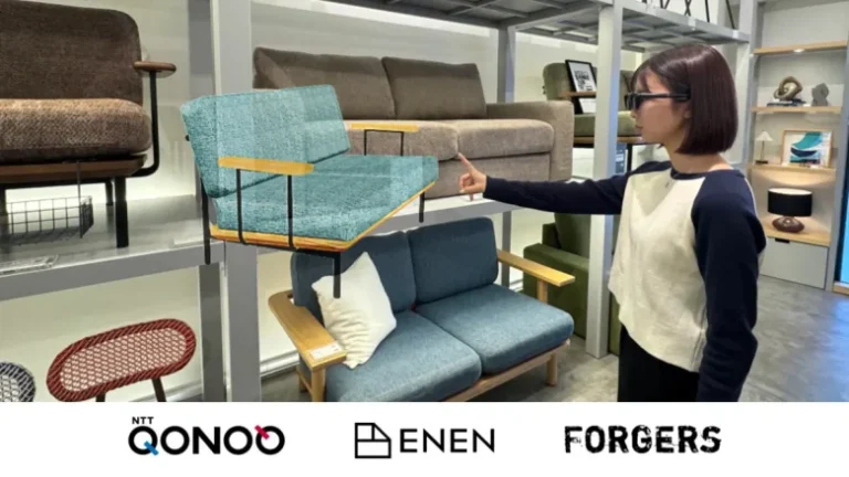 家具のAR購買体験を実現。軽量XRグラス「MiRZA」を活用した実証実験をENEN店舗で開始